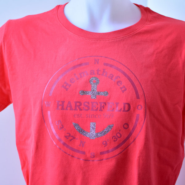 Einzelstück: Damen T-Shirt "Heimathafen Harsefeld" - Größe XXL